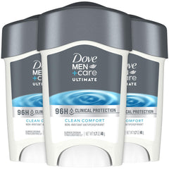 Dove Men+Care 96h front-pack view offering all-day protection.