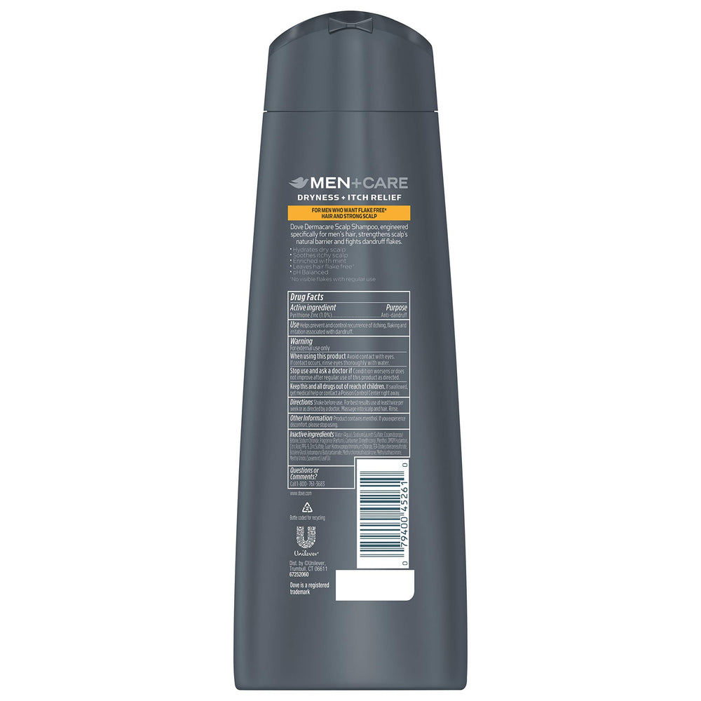 Close-up of the 2-in-1 label highlights dryness and itch relief.