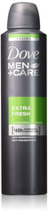 Dove Men + Care Dry Spray Extra Fresh bottle for quick, dry protection