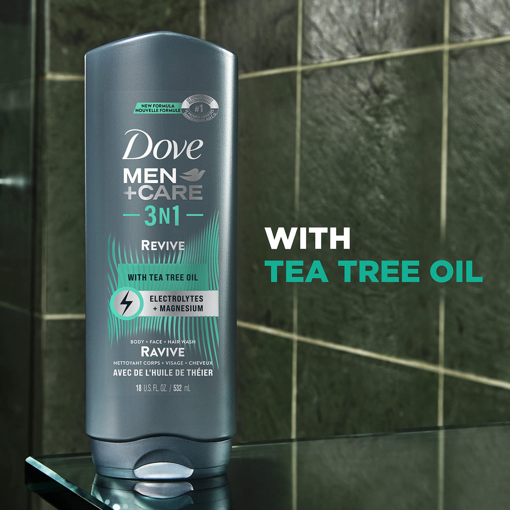 Hydrating ingredients in Dove Men+Care support skin comfort after workouts.