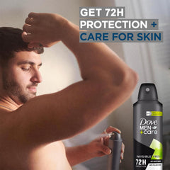 Dove Men+Care Invisible Fresh label detail emphasizing stain protection