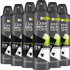 Dove Men+Care Invisible Fresh spray six-pack for daily protection