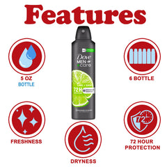 Dove Men+Care Lime and Sage fragrance highlighting crisp citrus notes