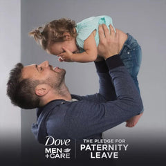 Dove Men+Care 2-in-1 bottle featuring menthol for a cooling shower boost