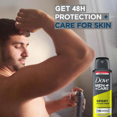 Dove Men+Care with moisturizer technology protects underarms while staying active.