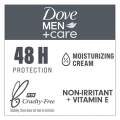 Dove Men+Care packaging with six cans for home or travel use