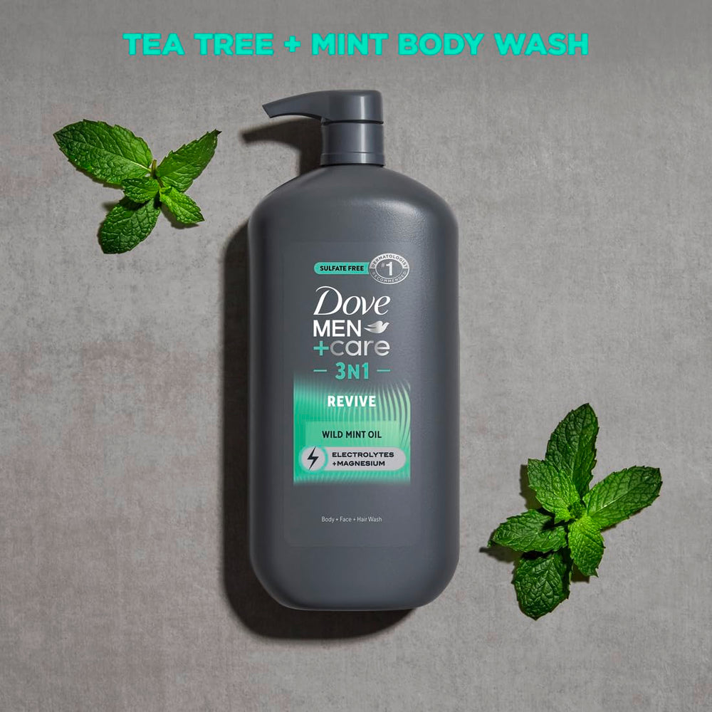 Recyclable Dove Men+Care Revive 3N1 bottle packaging supporting sustainability