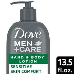 Dove Men+Care shea butter aloe vera cream nourishes dry skin.