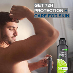 Dove Men+Care Triple Action Technology visual showing sweat and odor defense