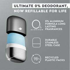 Dove Men+Care aluminum-free formula supports comfortable underarm care.