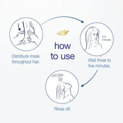 Rinsing Dove Mineral Strengthens Hair Mask leaves hair smooth and tangle-free.