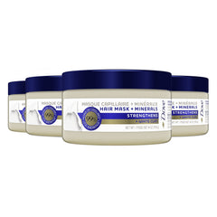 Close-up of Dove Mineral Strengthens Hair Mask jar for damaged hair nourishment.