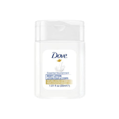 Dove Mini Hydrating Lotion bottle for hotel amenities delivering soft, moisturized skin.