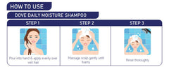 Dove mini 1oz shampoo bottle, travel-friendly for on-the-go hotel guests.