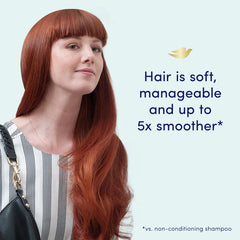 Dove Nutritive Solutions Daily Moisture conditioner on bathroom shelf ready for daily care.