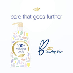 Product shot highlighting the Pro-Moisture Complex inside Dove shampoo.