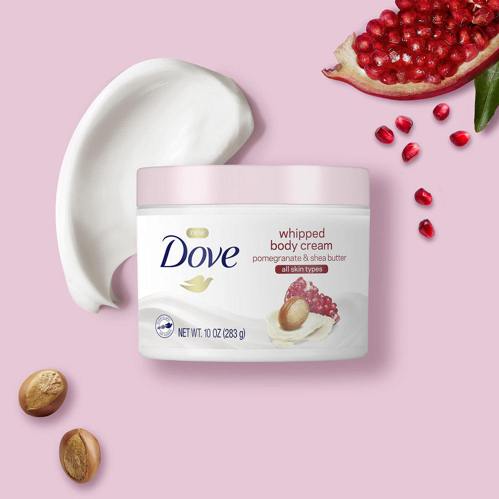 Dove pomegranate seeds pair with scrub for spa-like routine