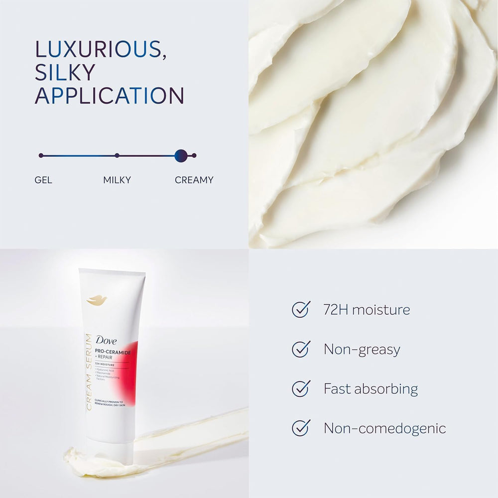 Dove Pro-Ceramide Repair Serum featuring niacinamide benefits.