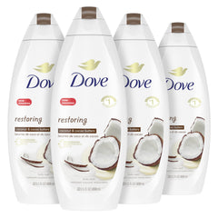Dove Purely Pampering bottle with coconut butter for a hydrating cleanse
