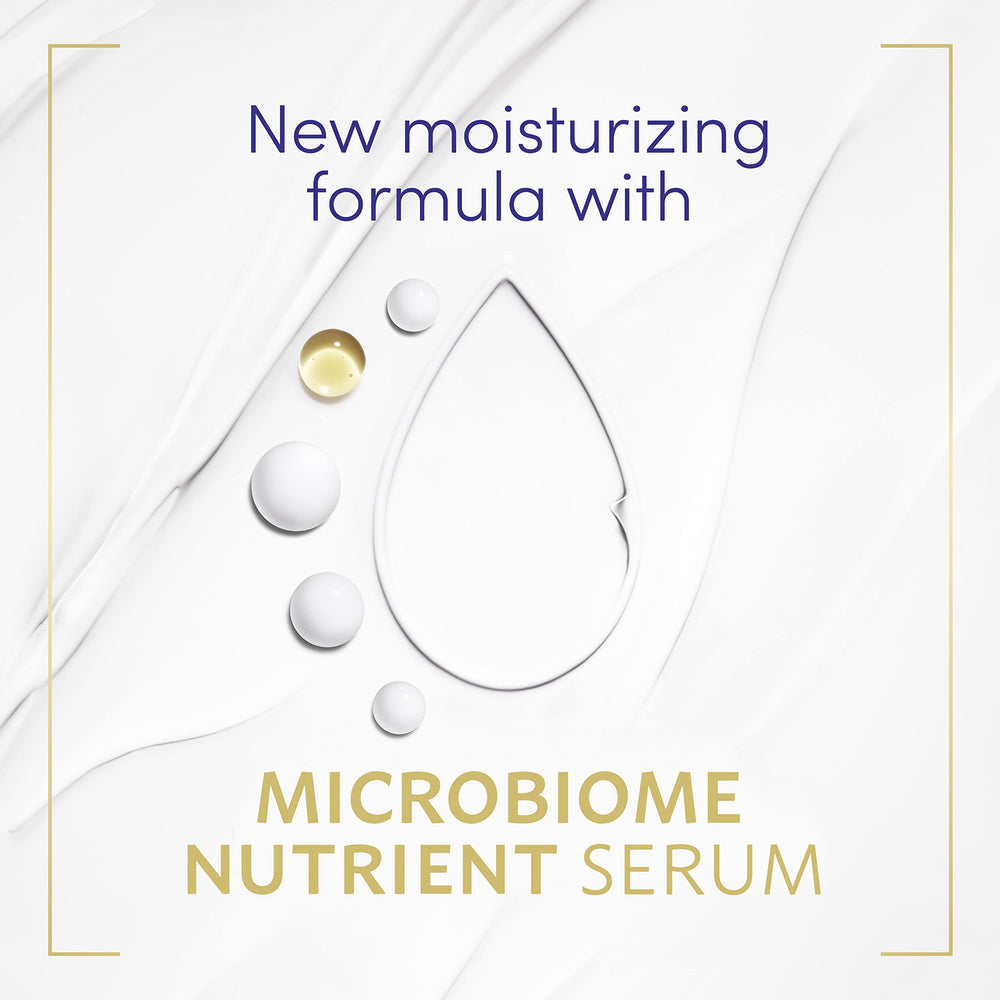 Dove Purely Pampering microbiome gentle formula shown on bottle
