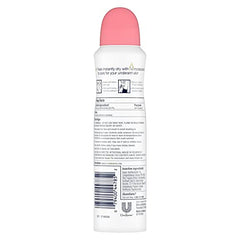 Dove rose petals spray application on underarm for quick refresh and comfort.