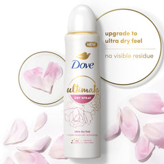 Close-up of peony and rose fragrance notes in Dove spray.