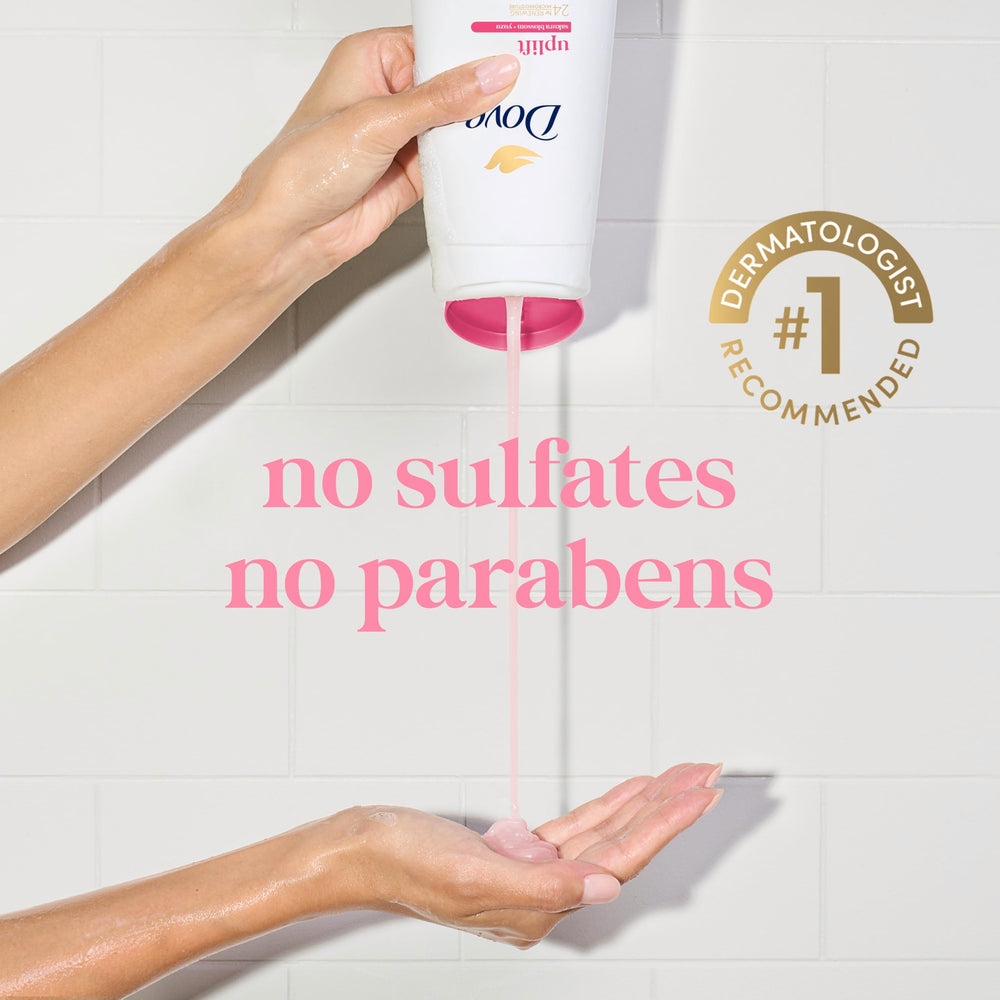 Dove Uplifting Sakura Blossom & Yuzu gel texture close-up