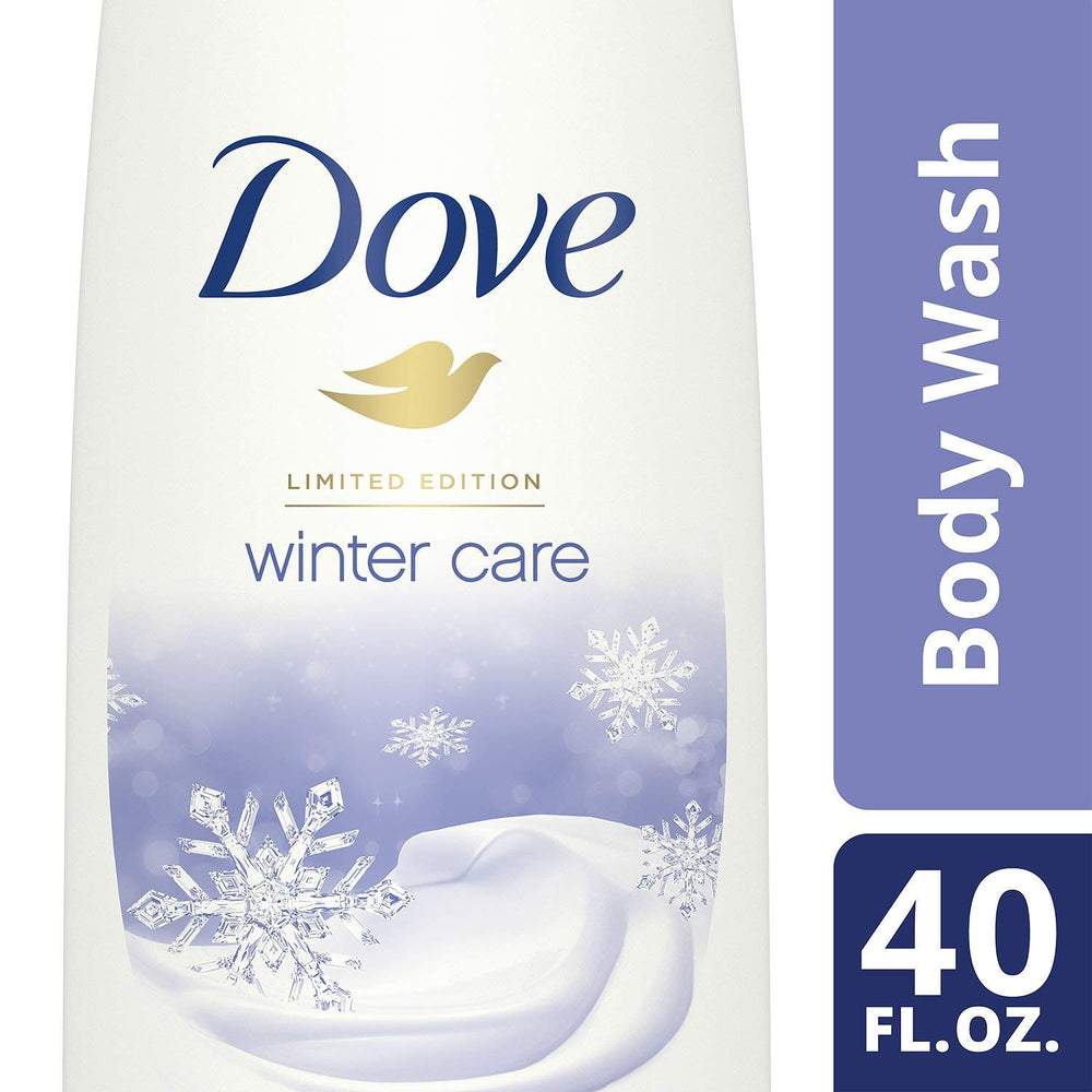 Dove Winter Care Body Wash pump in action, easy daily dispense for showers