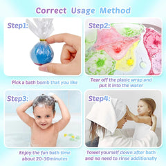 DOVIPE gift-set bath bombs for kids, ideal for birthdays.
