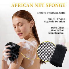 DOXOLATO African net sponge: gentle exfoliation for smoother skin.