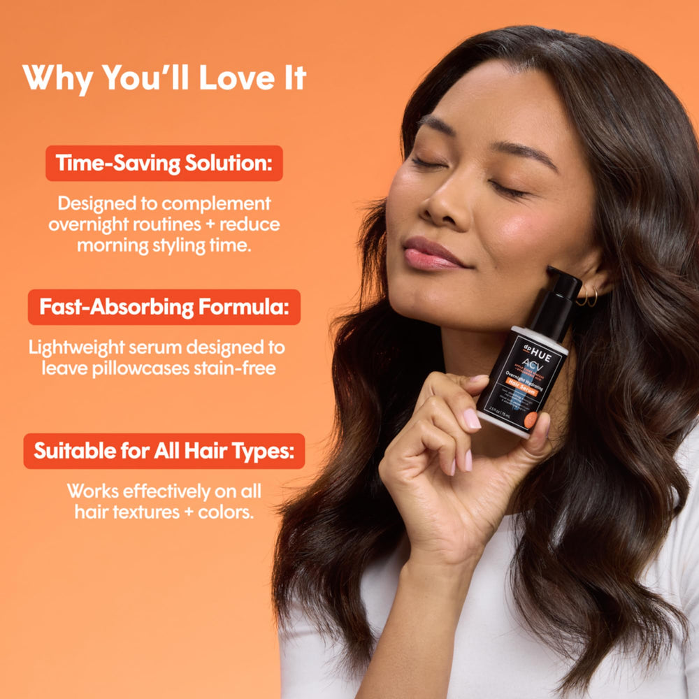 dpHUE lightweight serum absorption in hair for quick, non-greasy finish