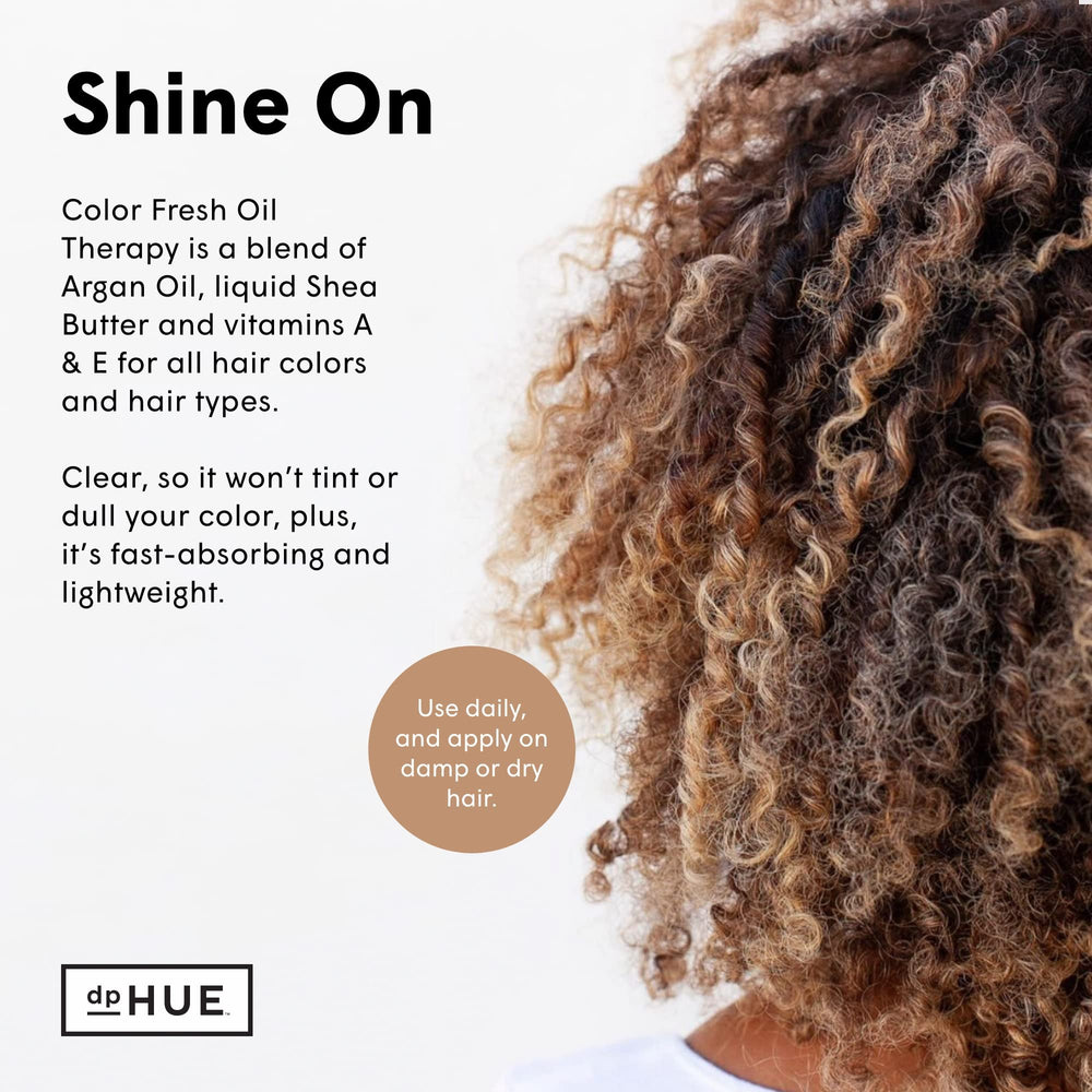 dpHUE Color Fresh Oil Therapy frizz control on styled hair