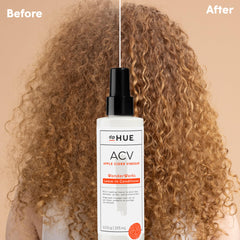 dpHUE Wonderworks hair spritz application demonstrates quick frizz control in use.