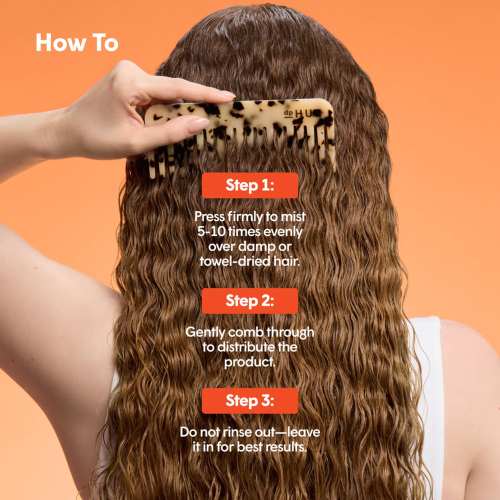 dpHUE Wonderworks shine close-up shows frizz reduction and sleek finish.