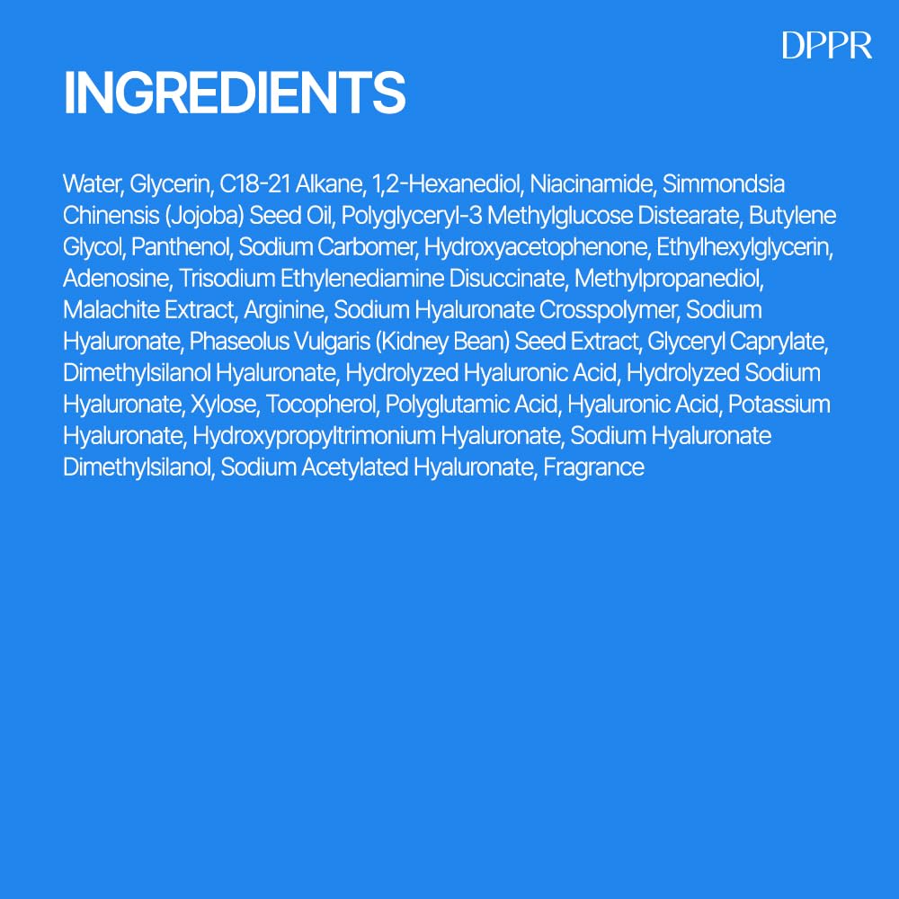 DPPR HyalCube dermatologist-tested badge indicating gentle, paraben-free formulation.