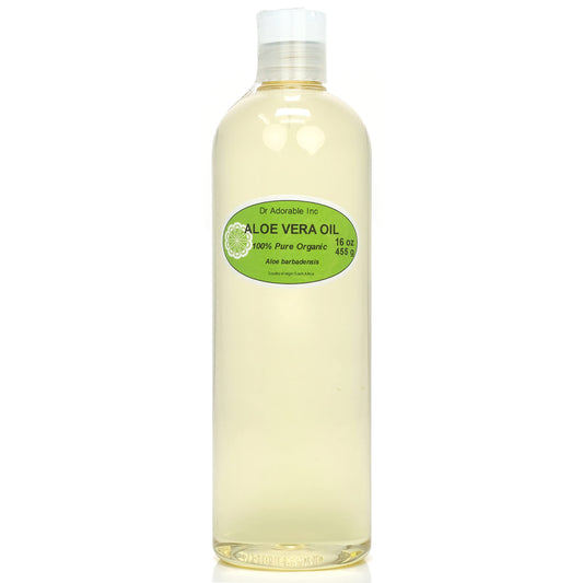 Dr Adorable Aloe Oil 16oz bottle, ideal for hydrated skin and hair care.