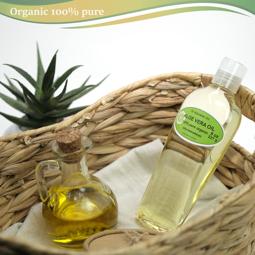 Dr Adorable Aloe Oil dropper for precise facial and scalp application.