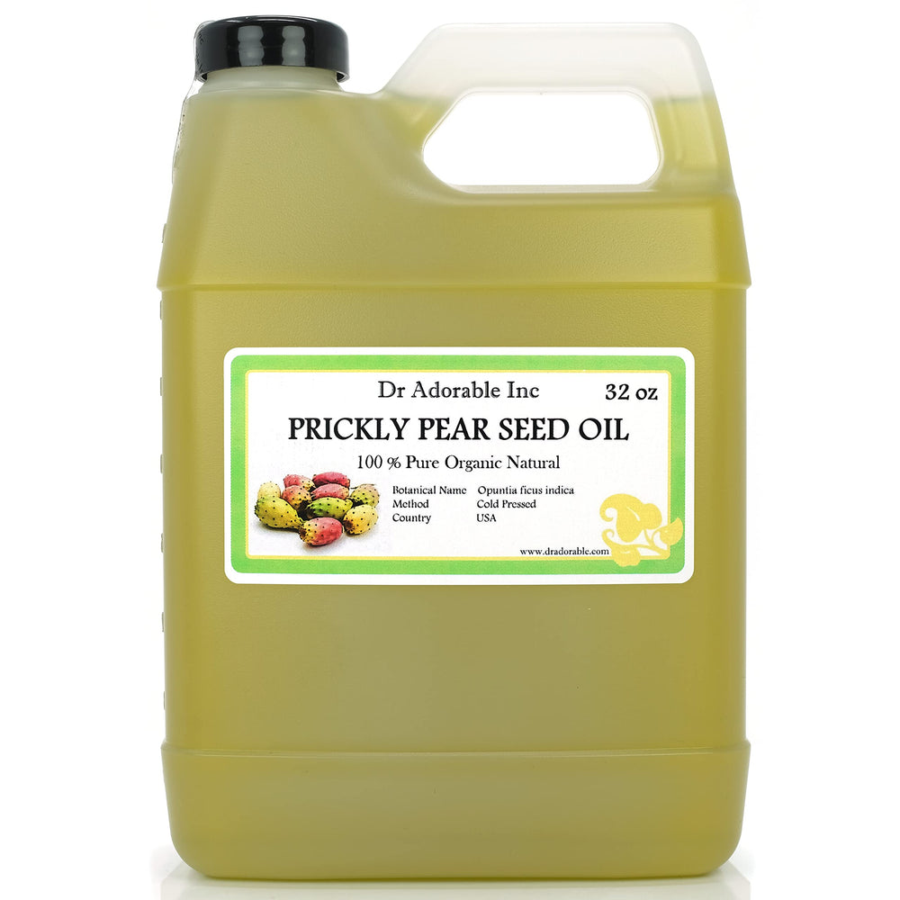 Dr Adorable prickly pear oil bottle shown for pure skin hydration.