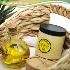 Dr Adorable raw cocoa butter paste close-up shows rich texture ideal for nourishing dry skin.