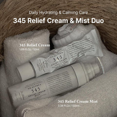 Dr.Althea 345 Relief Cream Mist bottle delivering instant moisture for dry skin.