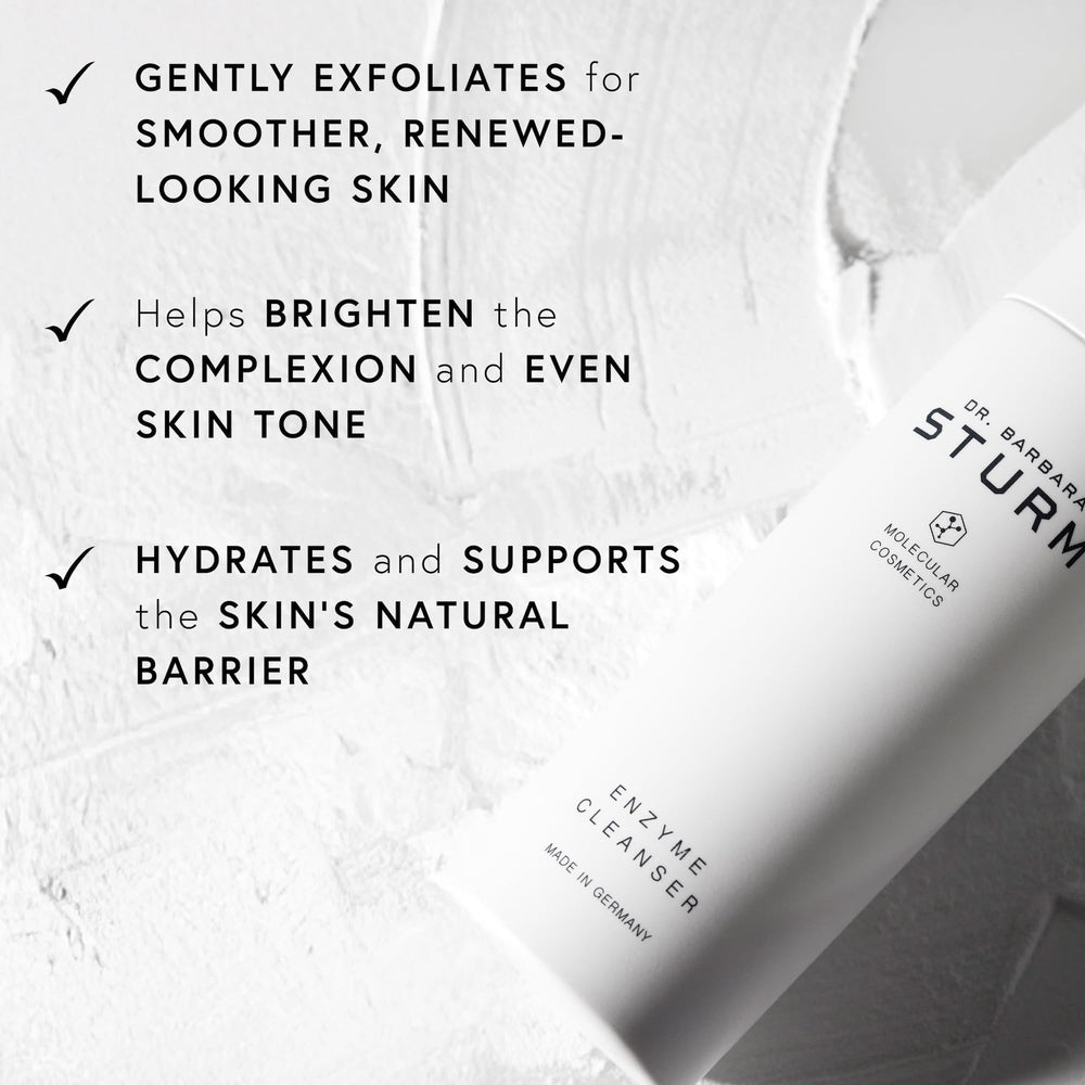 Dr. Barbara Sturm Enzyme Cleanser texture-smoothing action helps refine pores and balance shine.