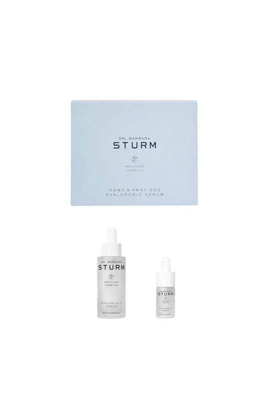 Dr. Barbara Sturm Hyaluronic Serum full-size bottle delivers lasting hydration for a plump appearance.
