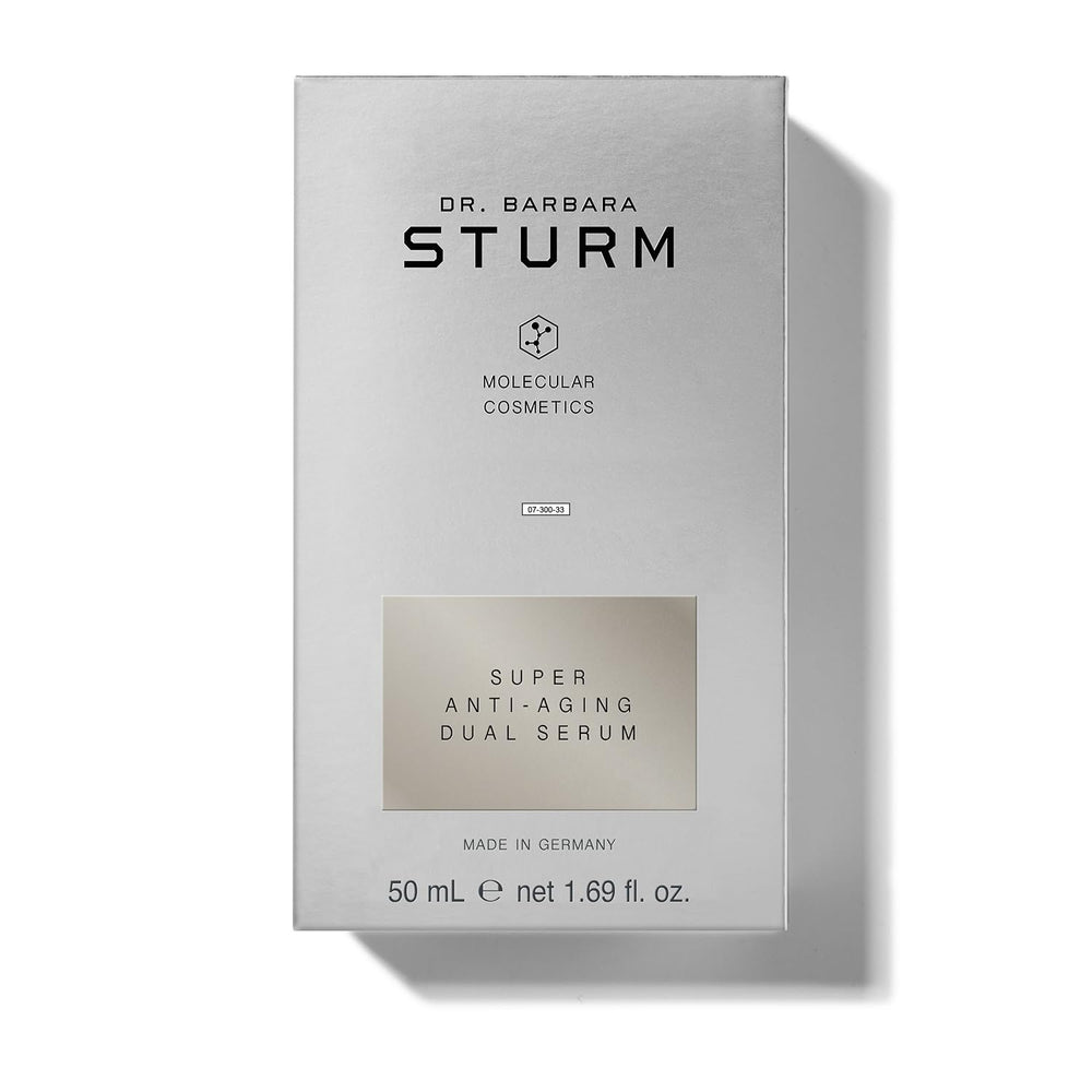 Dr. Barbara Sturm serum dropper dispensing hydrating formula on the skin.