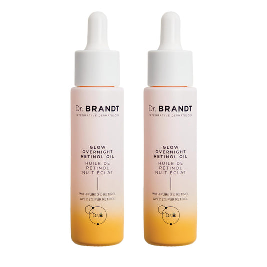 Dr. Brandt Bright This Way Glow Overnight Oil bottle for radiant night routine.