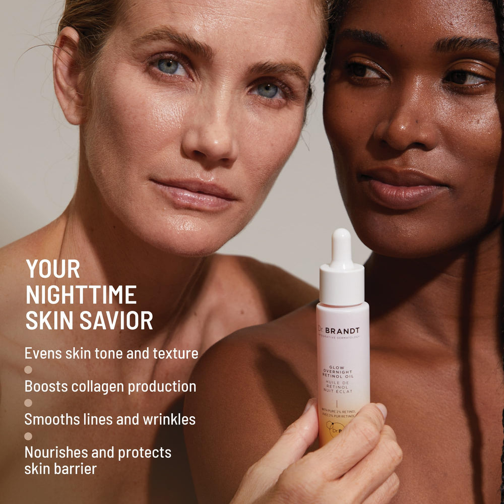 Dr. Brandt Bright This Way Glow Overnight Oil key ingredients highlight.