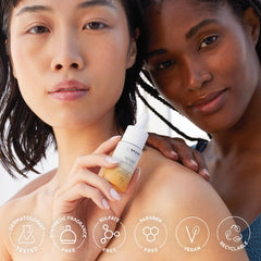 Morning routine with sunscreen after applying the gel