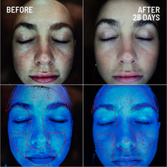 Dr. Brandt microdermabrasion microgranules close-up highlight gentle physical exfoliation.