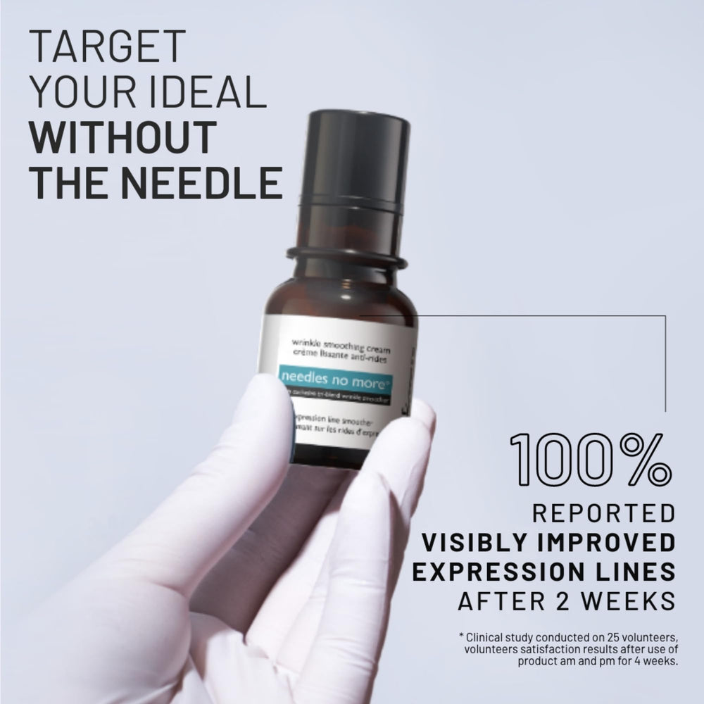 Evening skincare with Dr. Brandt Needles No More Wrinkle Smoothing Cream.