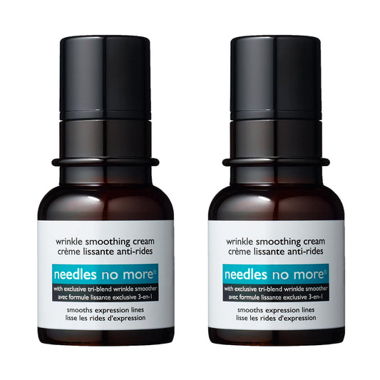 Dr. Brandt Needles No More Wrinkle Smoothing Cream packaging signals premium anti-wrinkle care.