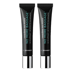 Dr. Brandt Needles No More jar close-up, fragrance-free gel for refreshing the eye area.